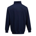 Navy - Back - Portwest Mens Sorrento Zip Neck Sweatshirt