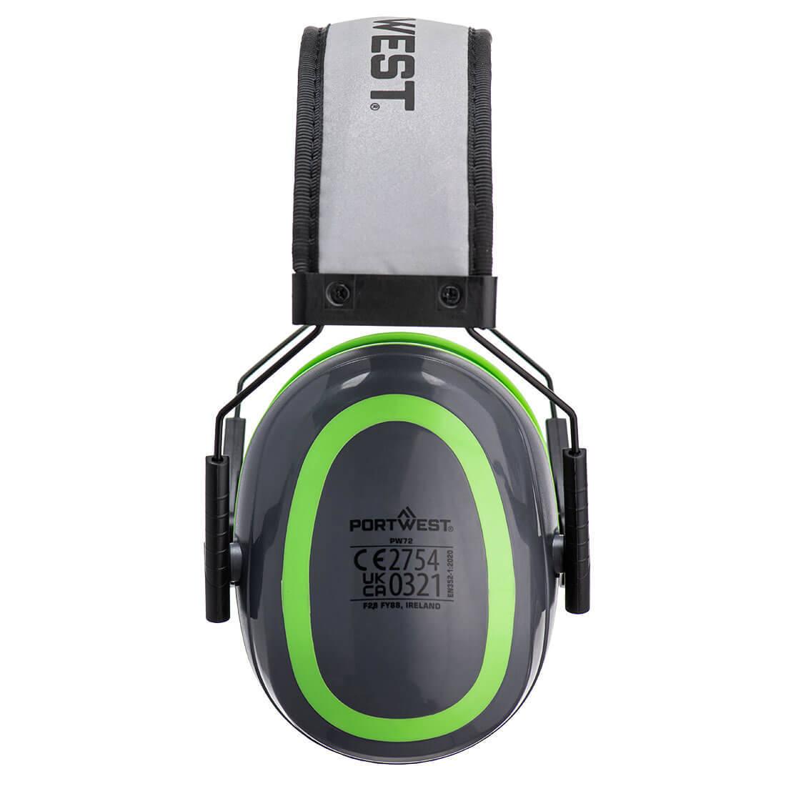 Grey-Green - Back - Portwest HV Extreme Low Clip-On Ear Defenders