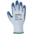 Grey-Blue - Back - Portwest A100 Latex Grip Gloves