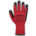 Red-Black - Back - Portwest A100 Latex Grip Gloves