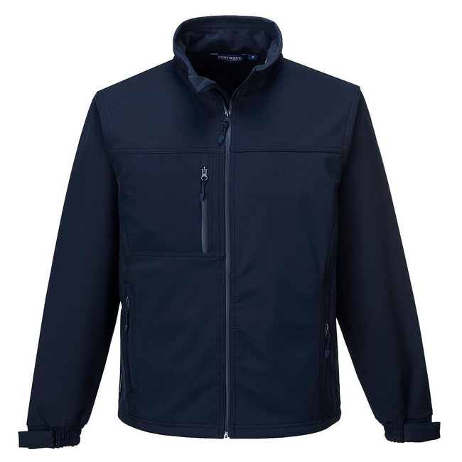 Navy - Front - Portwest Mens Soft Shell Jacket