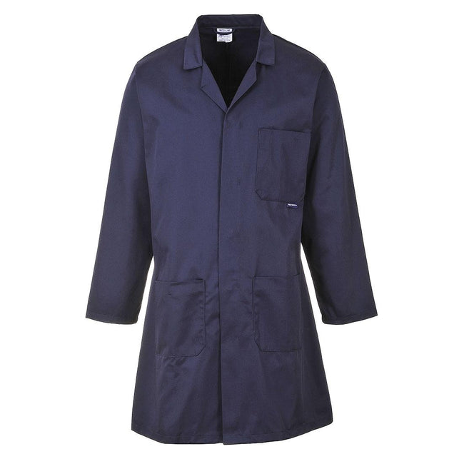 Navy - Front - Portwest Mens Lab Coat