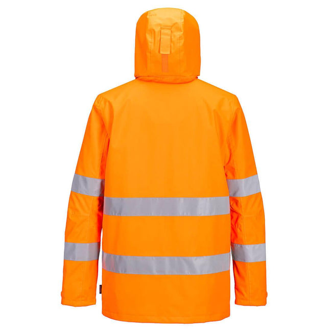 Orange-Black - Side - Portwest Unisex Adult PW2 High-Vis Waterproof Jacket