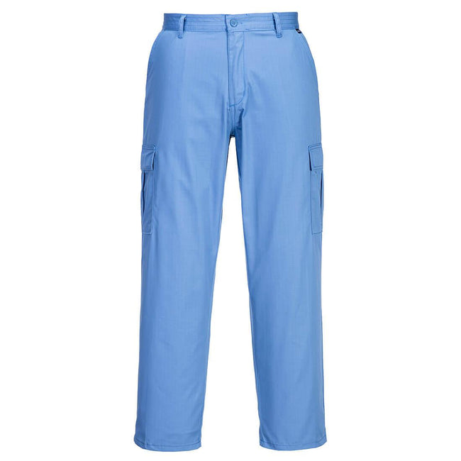 Hamilton Blue - Front - Portwest Unisex Adult Anti-Static Work Trousers