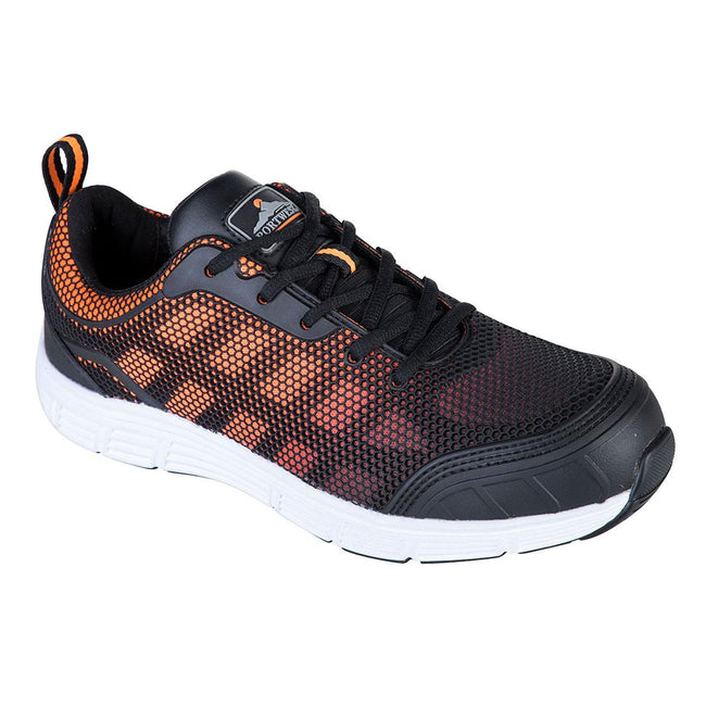 Black-Orange - Front - Portwest Mens Steelite Tove Safety Trainers