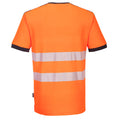 Orange-Black - Back - Portwest Mens PW3 High-Vis Safety T-Shirt