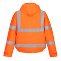 Orange - Back - Portwest Mens Hi-Vis Winter Bomber Jacket