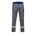 Grey - Front - Portwest Mens Bizflame Ultra Two Tone Work Trousers
