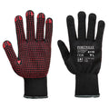 Black - Front - Portwest Unisex Adult A110 Polka Dot Grip Gloves