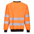 Orange-Black - Back - Portwest Mens PW2 High-Vis Safety Sweatshirt