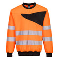 Orange-Black - Front - Portwest Mens PW2 High-Vis Safety Sweatshirt