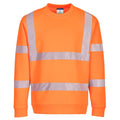 Orange - Front - Portwest Mens Eco Friendly Hi-Vis Safety Sweatshirt