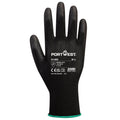 Black - Back - Portwest A120 PU Palm Grip Gloves