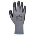 Grey-Black - Back - Portwest A120 PU Palm Grip Gloves
