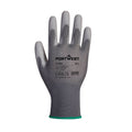 Grey - Back - Portwest A120 PU Palm Grip Gloves