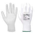 White - Front - Portwest A120 PU Palm Grip Gloves