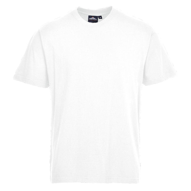 White - Front - Portwest Mens Turin Premium T-Shirt