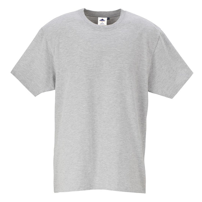 Heather Grey - Front - Portwest Mens Turin Premium T-Shirt