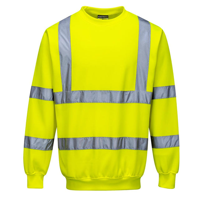Yellow - Front - Portwest Mens Hi-Vis Sweatshirt