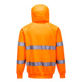 Orange - Back - Portwest Mens Hi-Vis Safety Hoodie