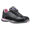 Black-Pink - Front - Portwest Womens-Ladies Steelite Leather Safety Trainers