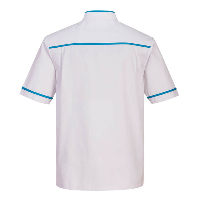 White-Aqua - Back - Portwest Mens Medical Work Tunic