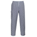 Blue - Front - Portwest Unisex Adult Chester Checked Chef Trousers