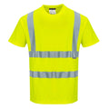 Yellow - Front - Portwest Mens Cotton Hi-Vis T-Shirt