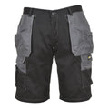 Black-Zoom Grey - Front - Portwest Mens Granite Holster Pocket Shorts