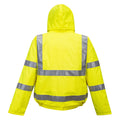 Yellow - Back - Portwest Mens Hi-Vis Bizflame Rain Anti-Static Bomber Jacket