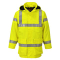 Yellow - Front - Portwest Mens Multi Lite Bizflame Rain Hi-Vis Jacket