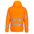 Orange-Black - Back - Portwest Mens DX4 Hi-Vis Safety Full Zip Hoodie