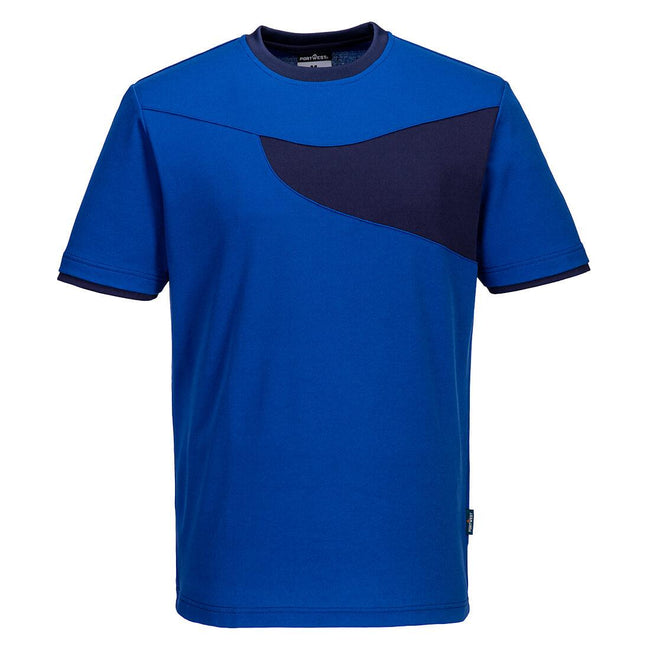 Royal Blue-Navy - Front - Portwest Mens Cotton Active T-Shirt