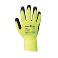 Yellow - Back - Portwest A340 Hi-Vis Latex Grip Gloves