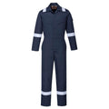 Navy - Front - Portwest Womens-Ladies Bizflame Plus Overalls