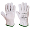 Grey - Front - Portwest A260 Oves Leather Driver Gloves