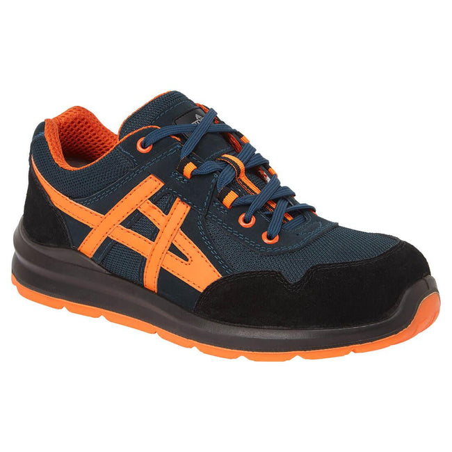 Blue - Front - Portwest Unisex Adult Steelite Mersey Leather Safety Trainers