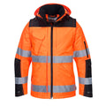 Orange-Black - Front - Portwest Mens Hi-Vis 3 In 1 Safety Jacket