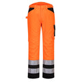 Orange-Black - Front - Portwest Mens PW2 High-Vis Safety Work Trousers