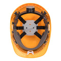 Yellow - Back - Portwest Unisex Adult Endurance Safety Helmet Set