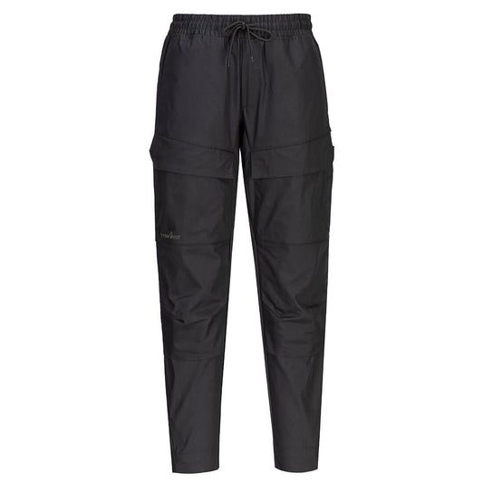 Black - Front - Portwest Mens KX3 Drawstring Work Trousers