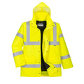 Yellow - Front - Portwest Mens Hi-Vis Breathable Winter Traffic Jacket