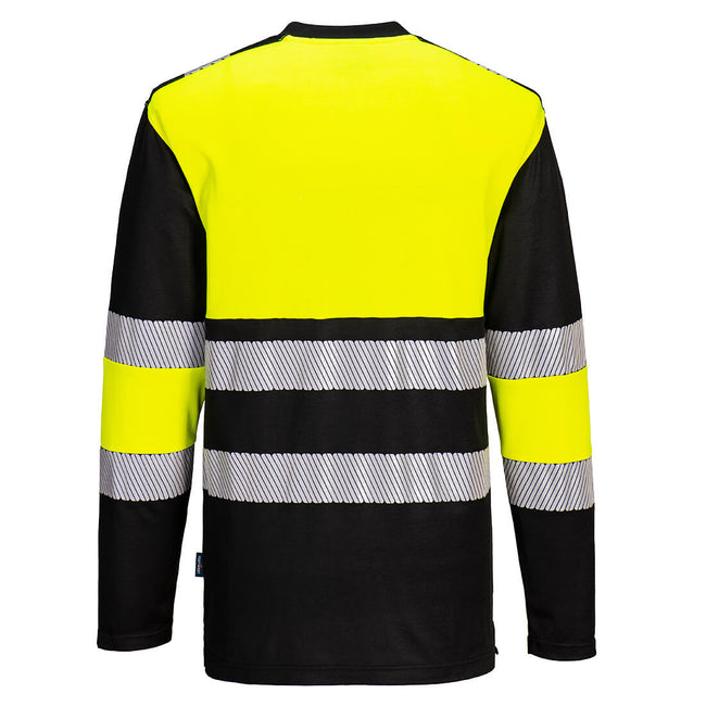 Yellow-Black - Back - Portwest Mens PW3 Cotton High-Vis T-Shirt