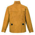 Tan - Back - Portwest Mens Leather Welding Jacket