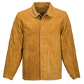 Tan - Front - Portwest Mens Leather Welding Jacket