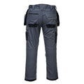 Zoom Grey-Black - Back - Portwest Mens PW3 Holster Pocket Work Trousers