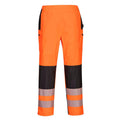 Orange-Black - Front - Portwest Womens-Ladies PW3 Hi-Vis Safety Rain Trousers