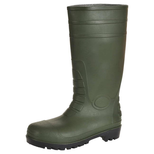 Green - Back - Portwest Mens Total Safety Wellington Boots