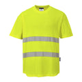 Yellow - Front - Portwest Mens Airflow Hi-Vis Comfort T-Shirt