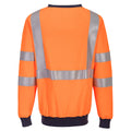 Orange - Back - Portwest Mens Flame Resistant Hi-Vis Safety Sweatshirt